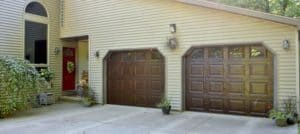 Garage doors after Gel Stain application
