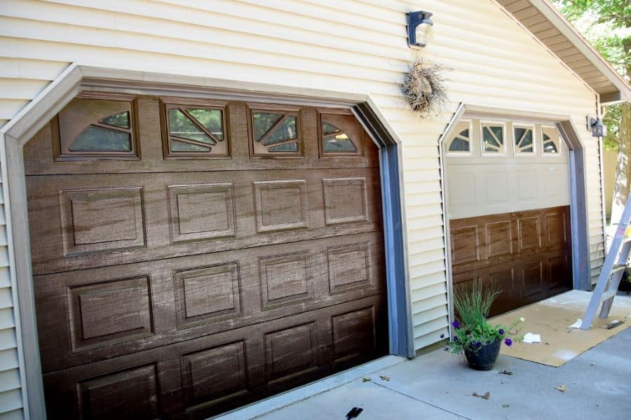 Gel Stain Garage Doors To Revitalize, How To Stain A Garage Door Look Like Wood