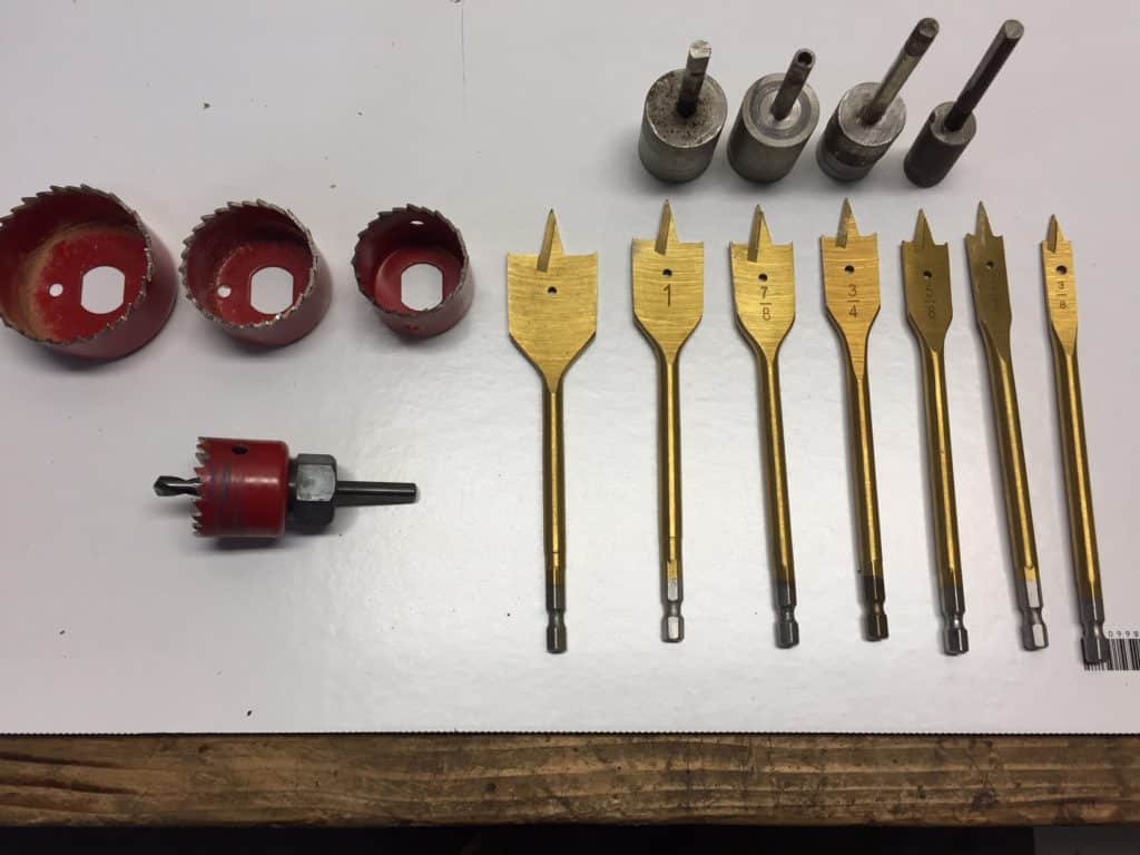 Mandrel Holes Saw with Homemade Adapters