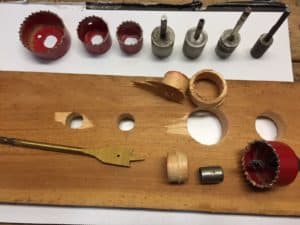 Hole Enlarged with Mandrel Hole Saw