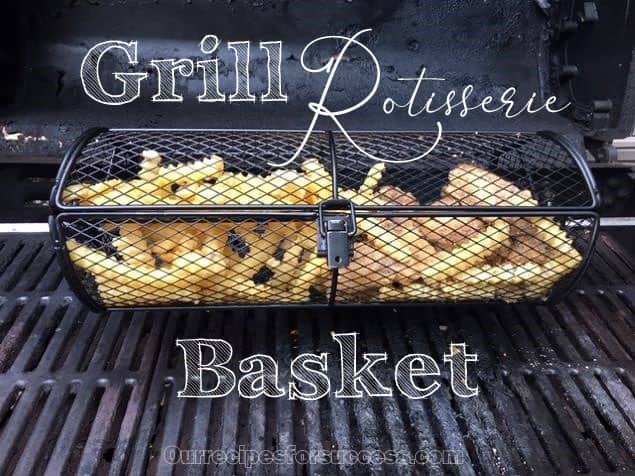 Outdoor BBQ Rotisserie Basket Provides