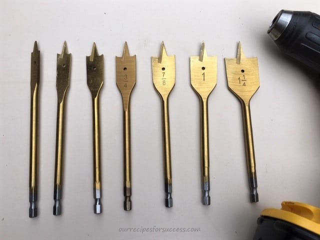 Spade (Paddle) Drill Bit Set